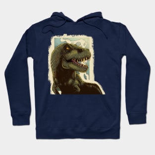 digital illustration t rex dinosaur Hoodie